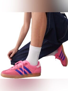 Adidas Gazelle Indoor Lucid Pink/Blue, Women's Size 10 1/2, Model JQ0194